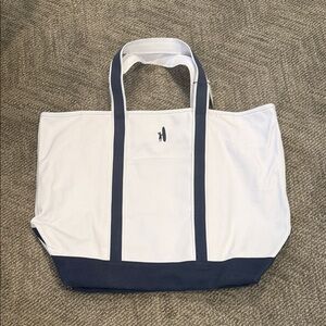 Johnnie-O White and Blue Tote/Beach Bag